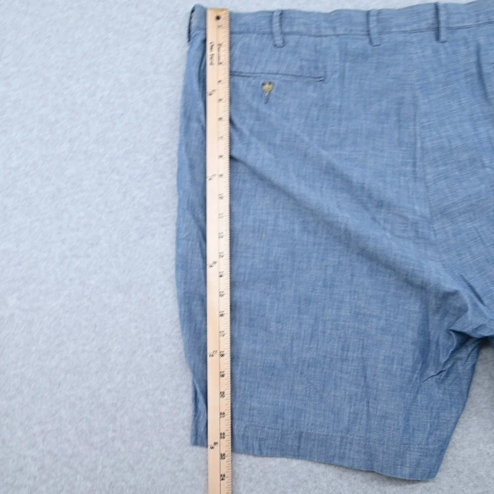 Polo Ralph Lauren Men 48 Classic Fit Blue Chambray Chino Shorts Quiet Luxury